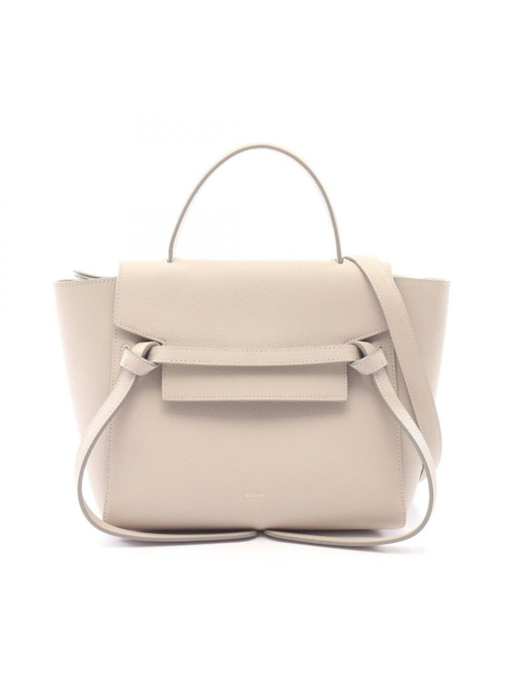 Celine Belt Bag Micro 2-Way Light Gray Leather
